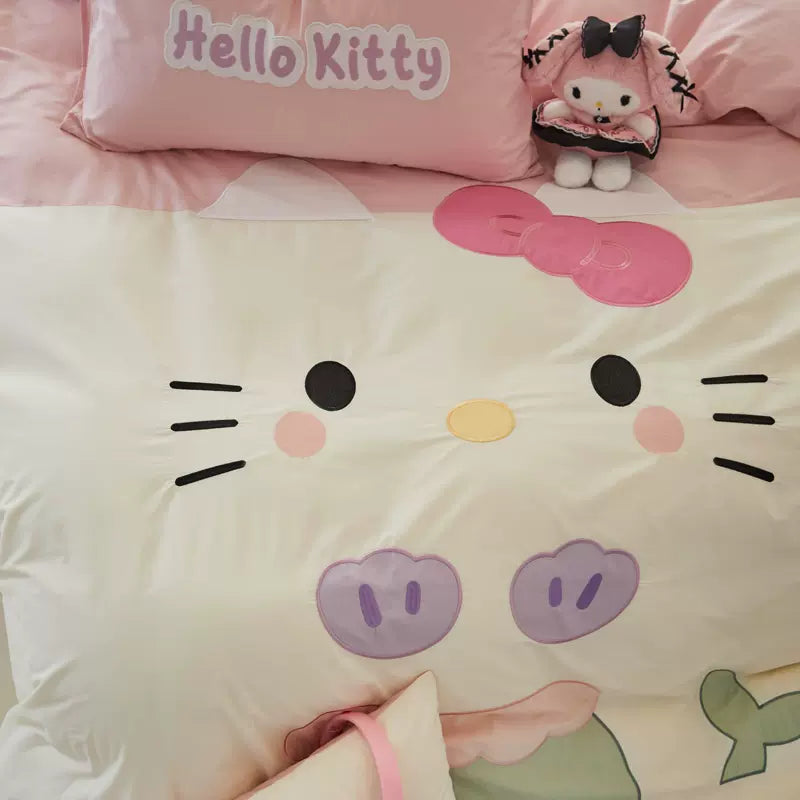 Hello Kitty Mermaid Cotton Bedding Sheet