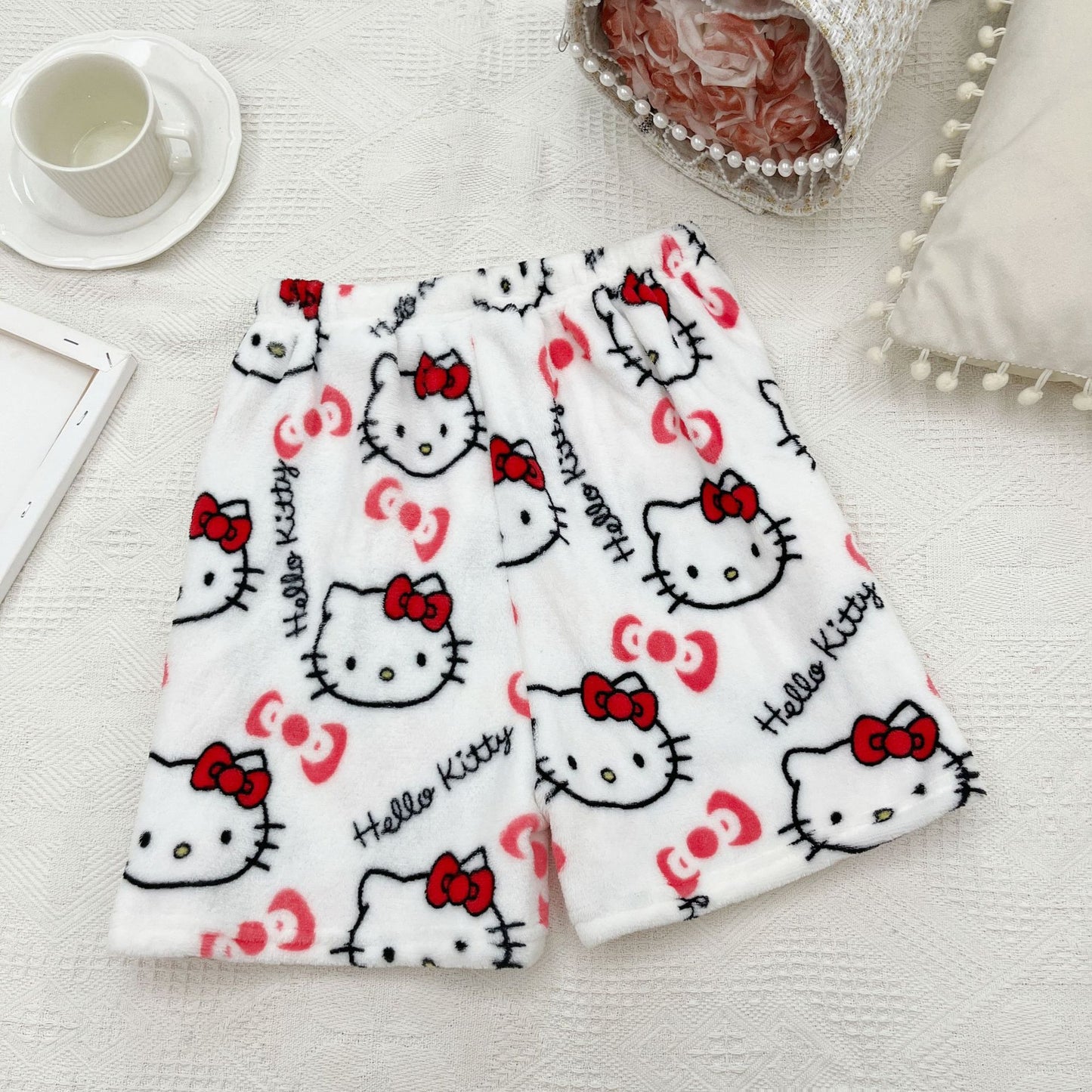 Hello Kitty Women Pajama Shorts Pj  Sleep Shorts