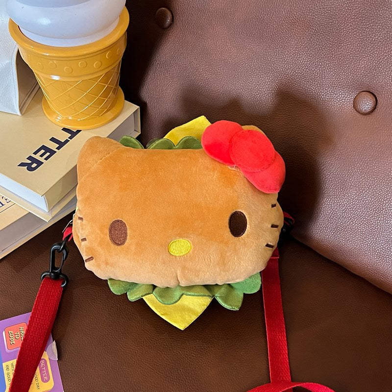 Hello Kitty Hamburger Plush Bag