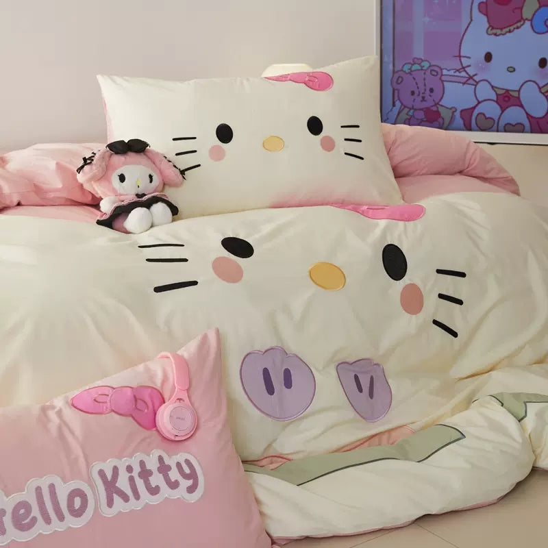 Hello Kitty Mermaid Cotton Bedding Sheet