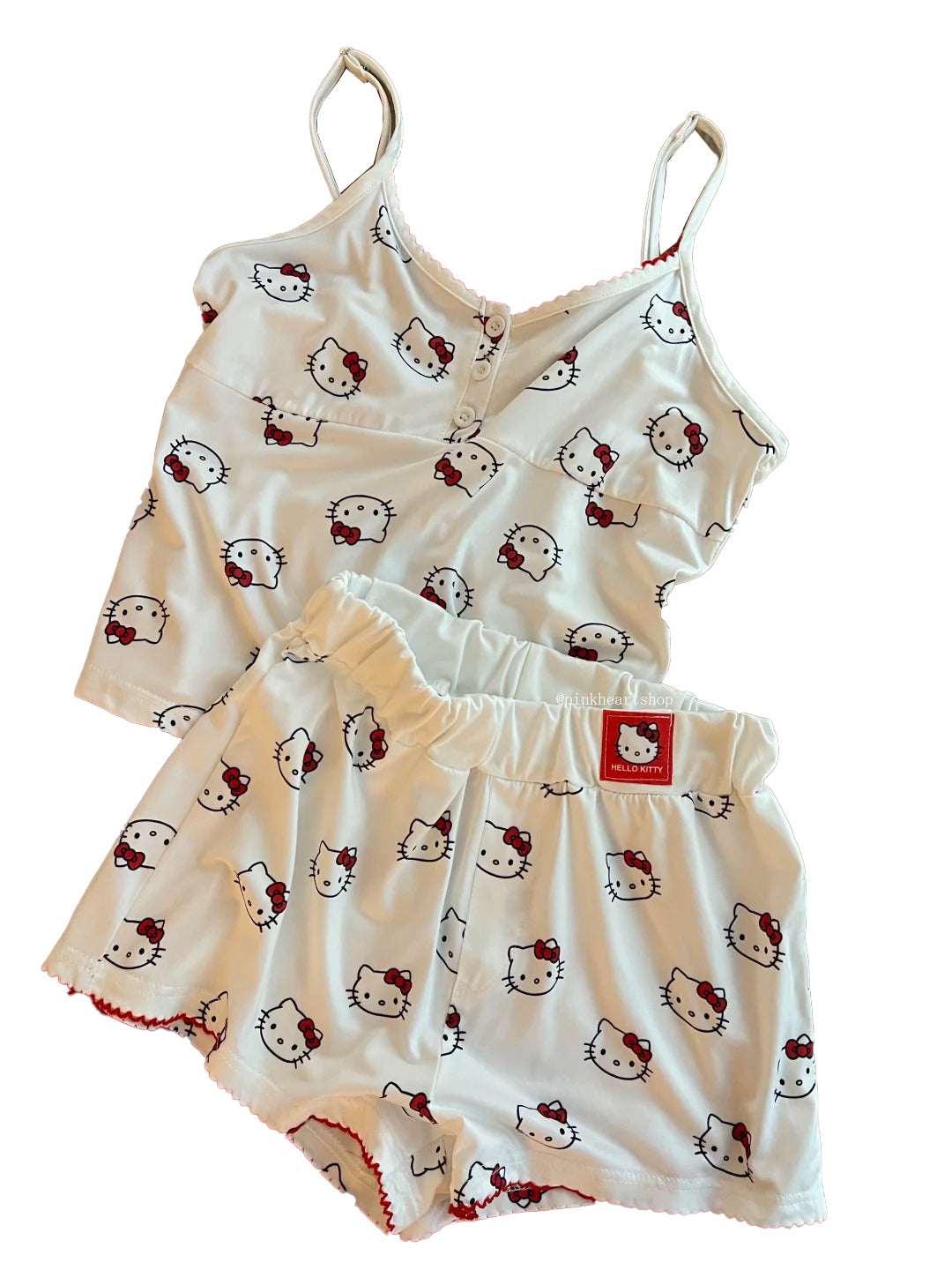 Hello kitty White Sleepwear Top with Shorts Pj Set