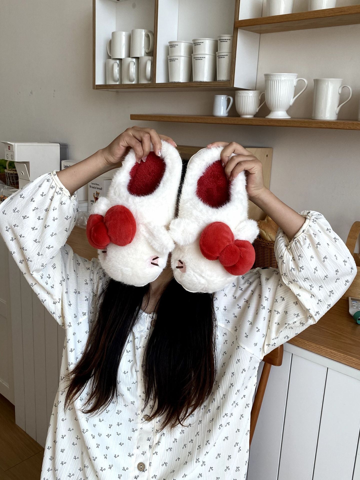 Fuzzy Slippers Women Kawaii Slippers for Women Fluffy Kawaii House Slippers Cute Slippers