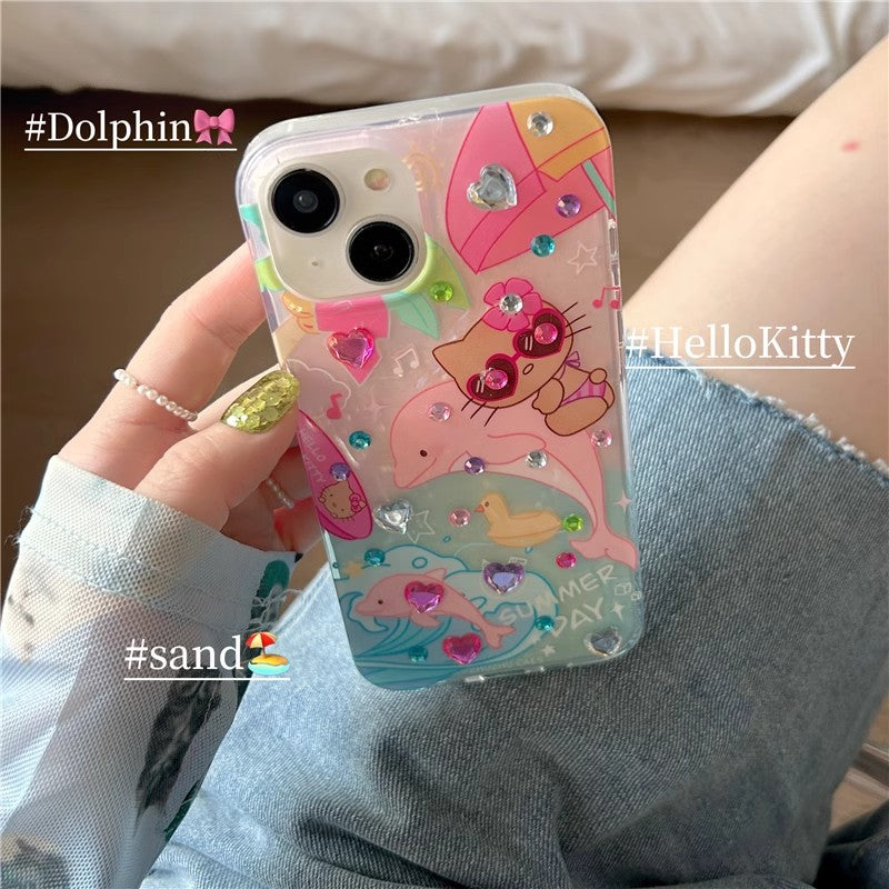 Hello Kitty Dolphin with Diamond Phone Case