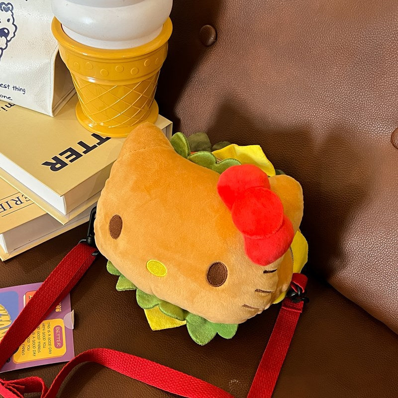 Hello Kitty Hamburger Plush Bag