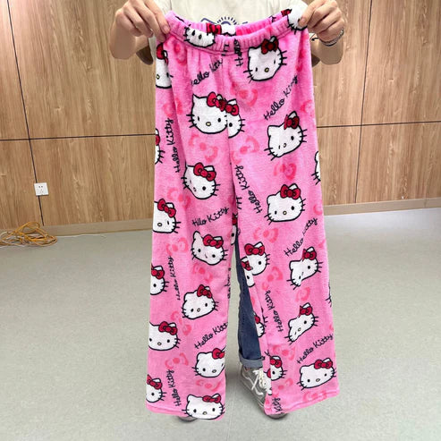 Hello kitty Pants Pajama Cute Soft Long Bottoms Pjs