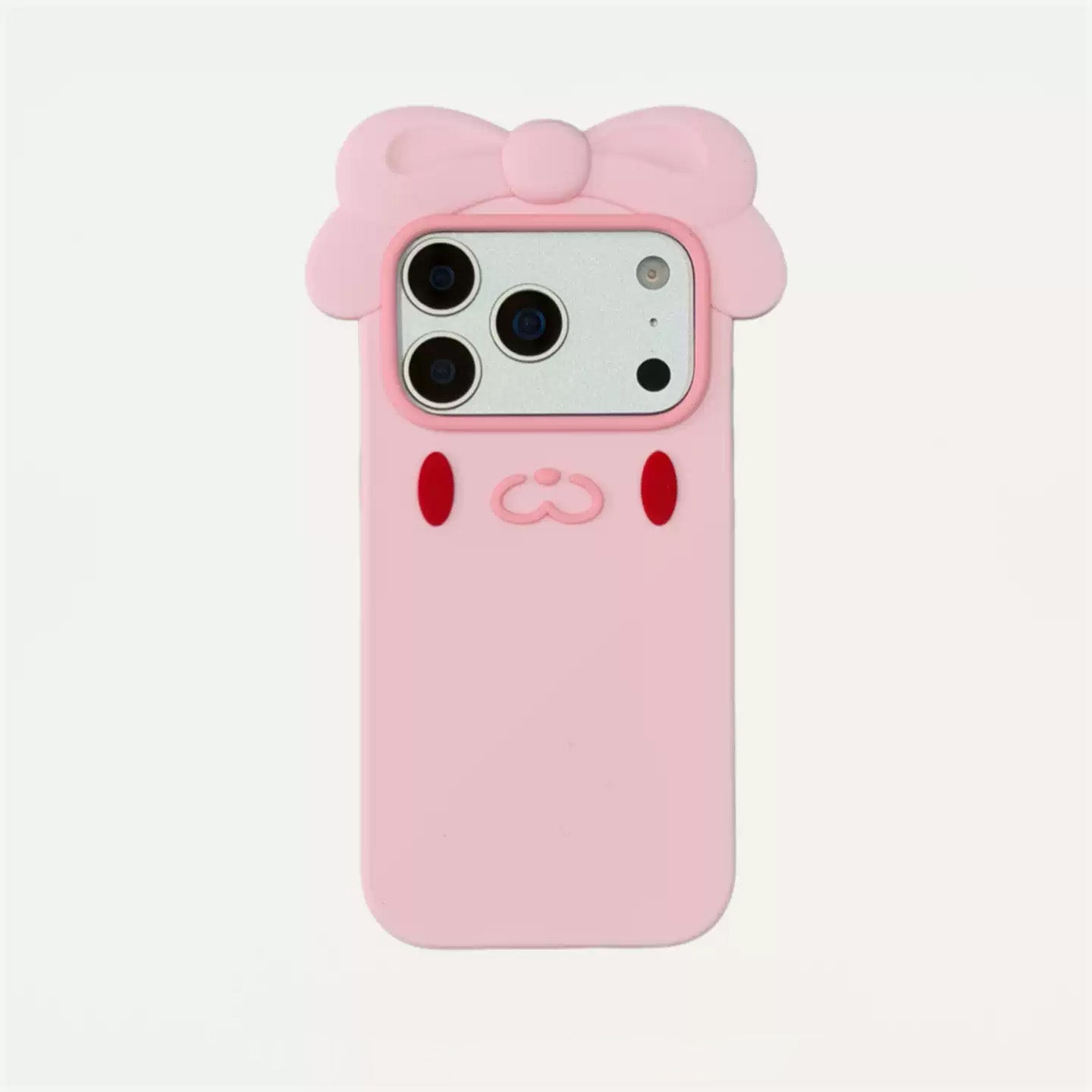 Kawaii Pink Bunny Shape Protective Phone Case