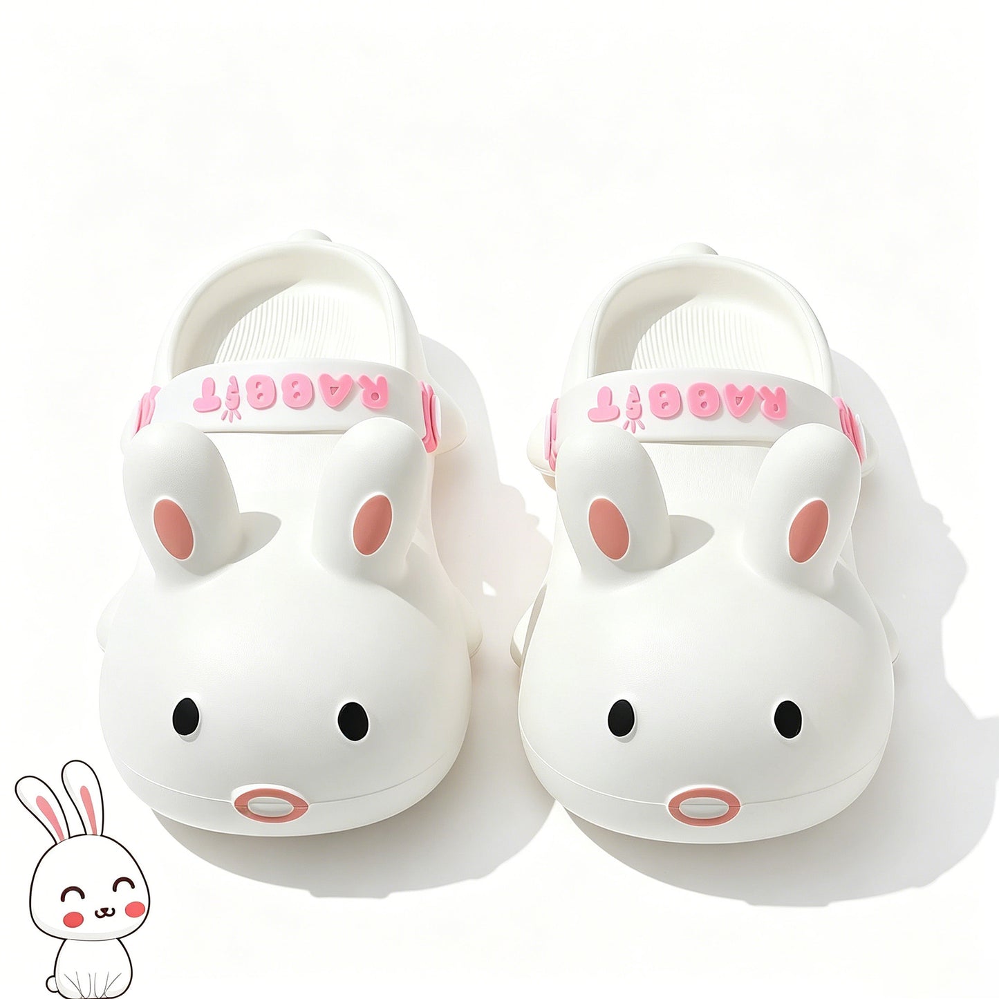 Cute bunny slippers, non-slip beach shoes