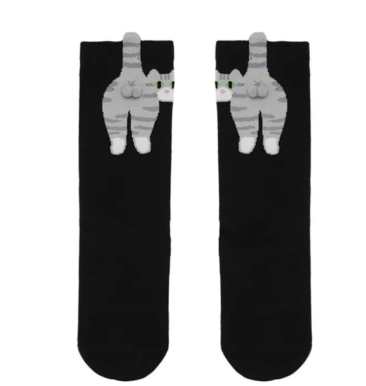Cute Cartoon Cat Socks — For Couples & Best Friends