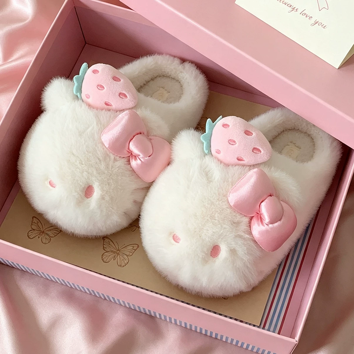 H K Strawberry Slippers
