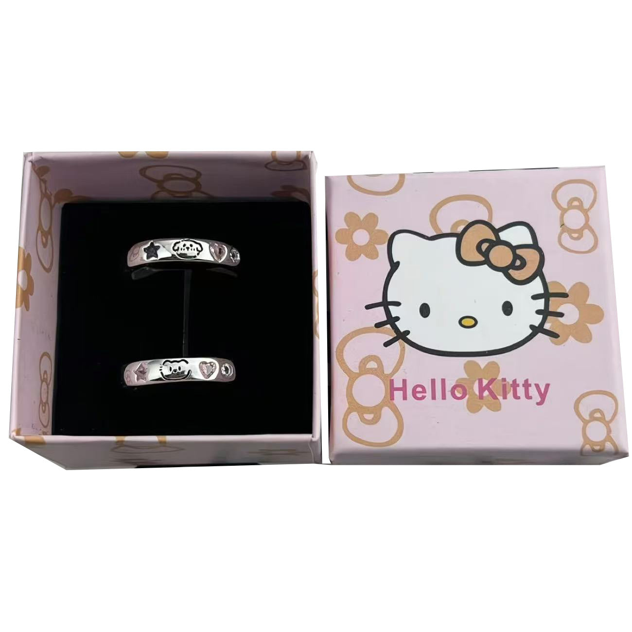 Cute couple rings with open top