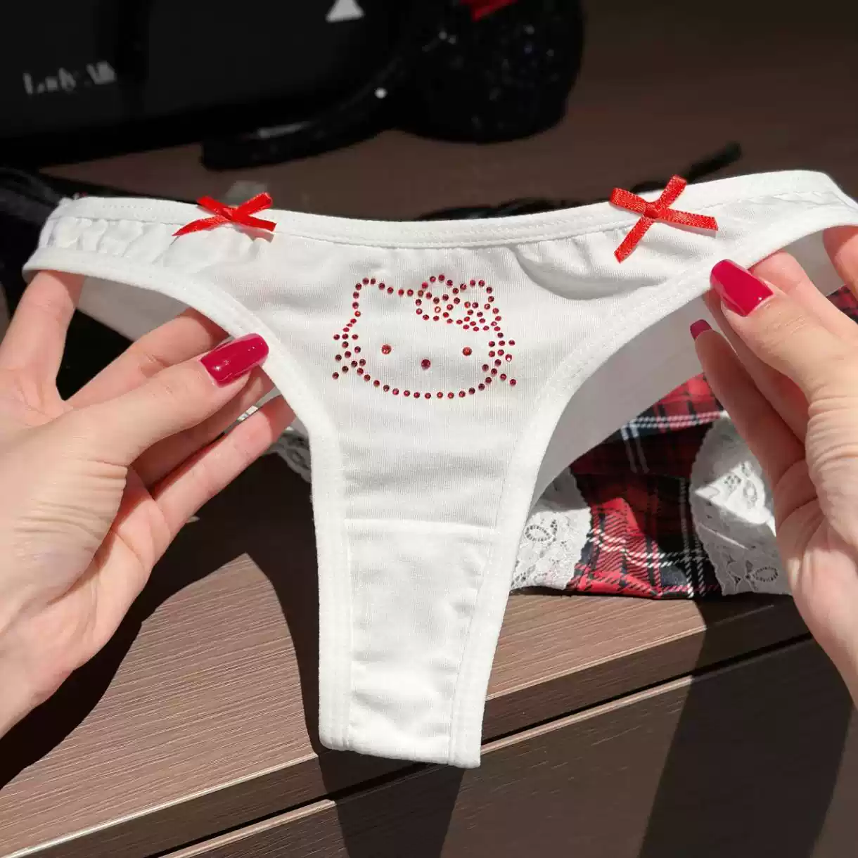 H K Rhinestone Butterfly Panties