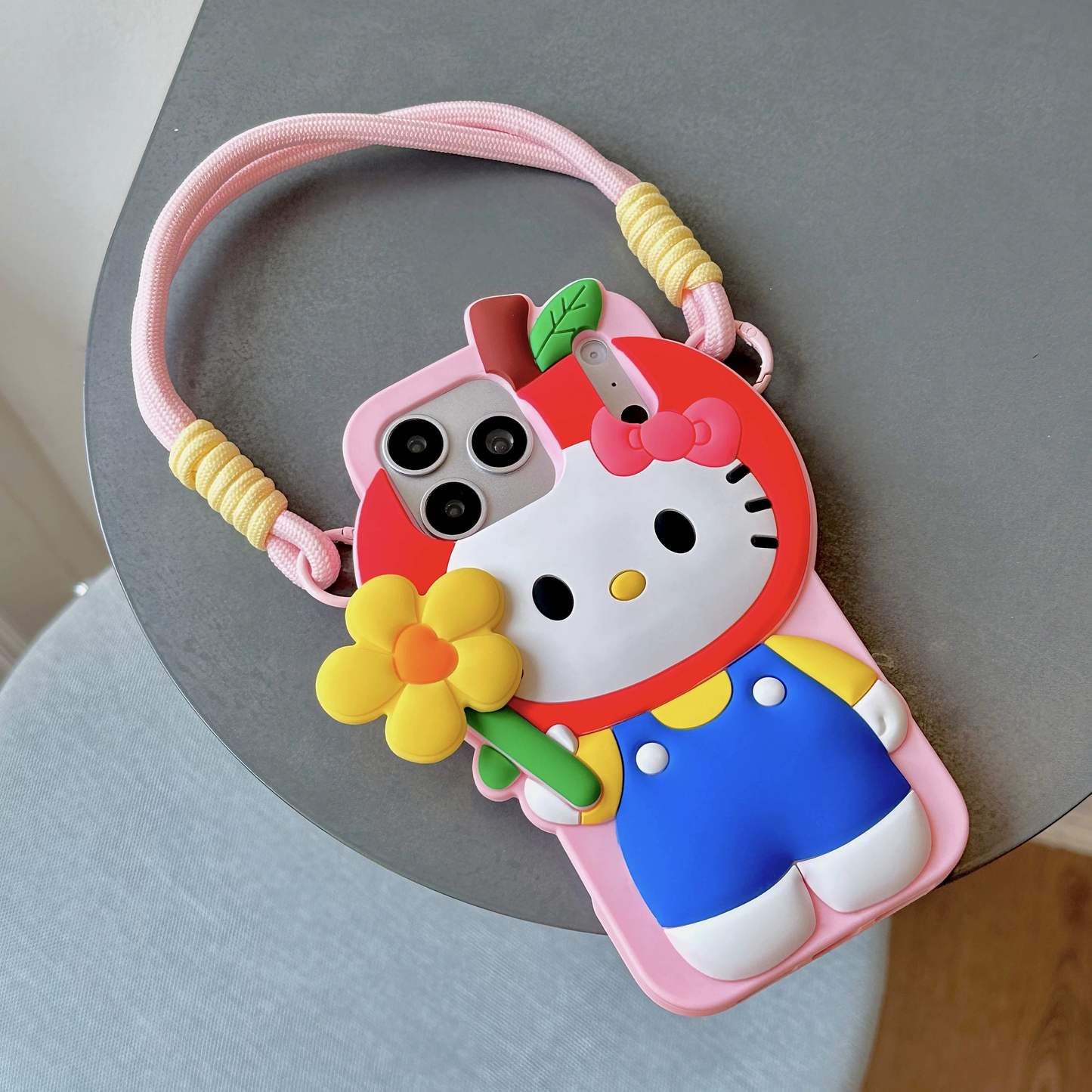 HK 3D Silicone Spinning Flower Anti-drop Protective Case