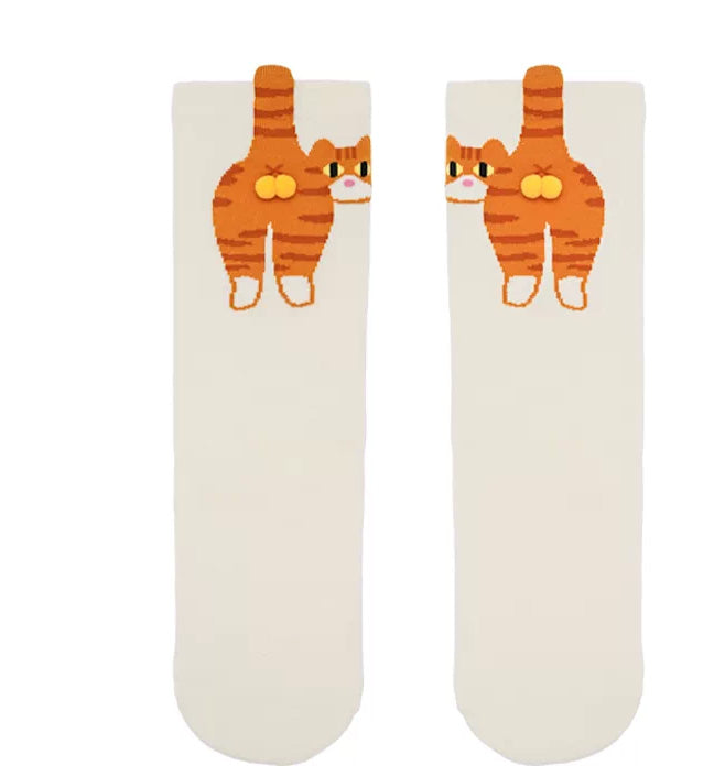 Cute Cartoon Cat Socks — For Couples & Best Friends