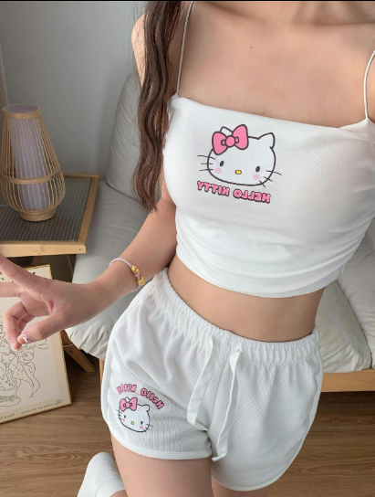 Hellokitty Women'S 2 Piece Sleepwear Home Pj Set