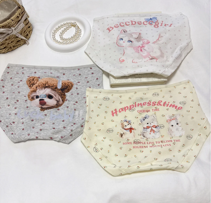 Cartoon cat cotton underwear