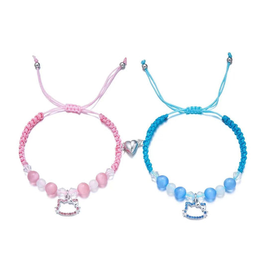 Hello Kitty Spider Friendship Bracelet, Best Friend Couple Rope Bracelet