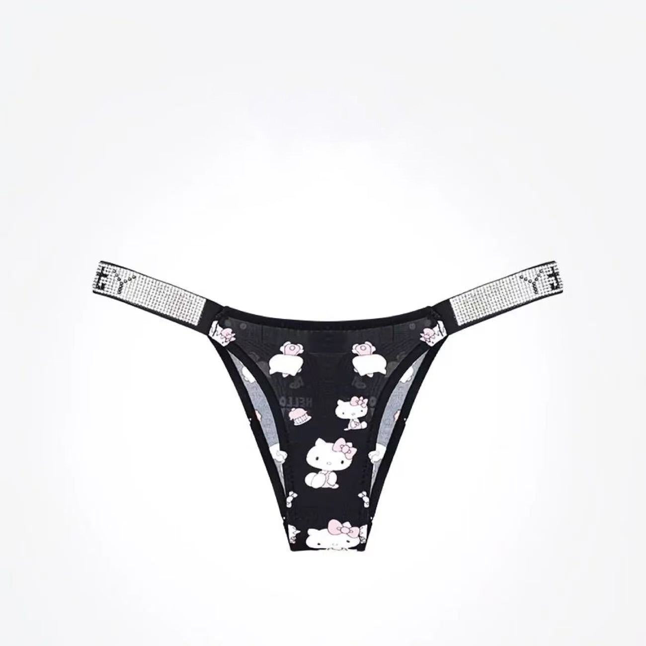 Hello Kitty rhinestone thong, Hello Kitty thong, Hello Kitty underwear