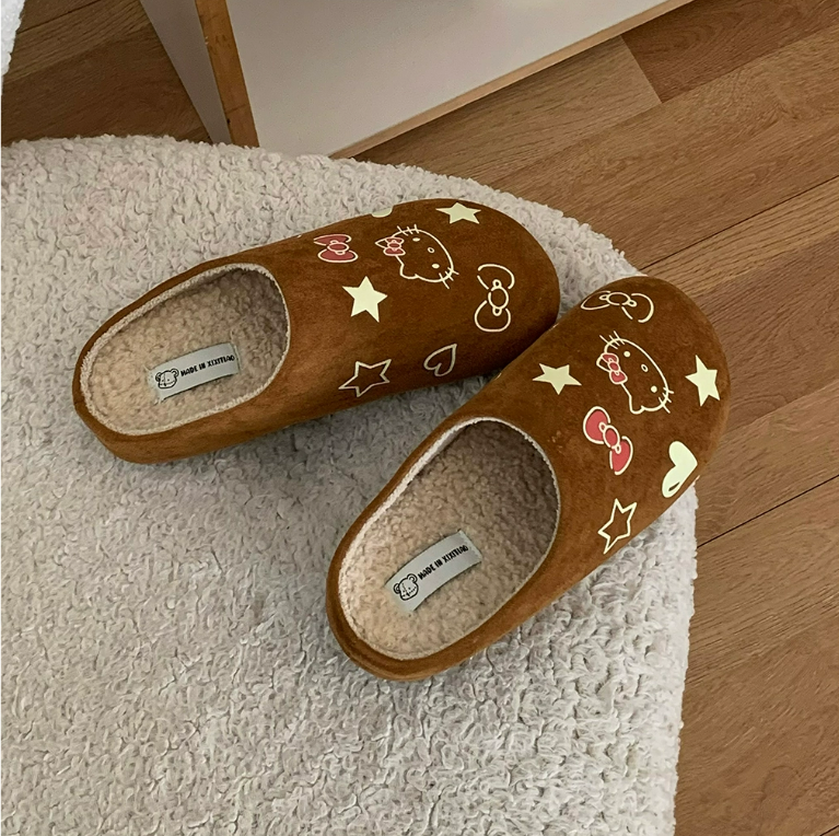 Hello Kitty plush warm slippers