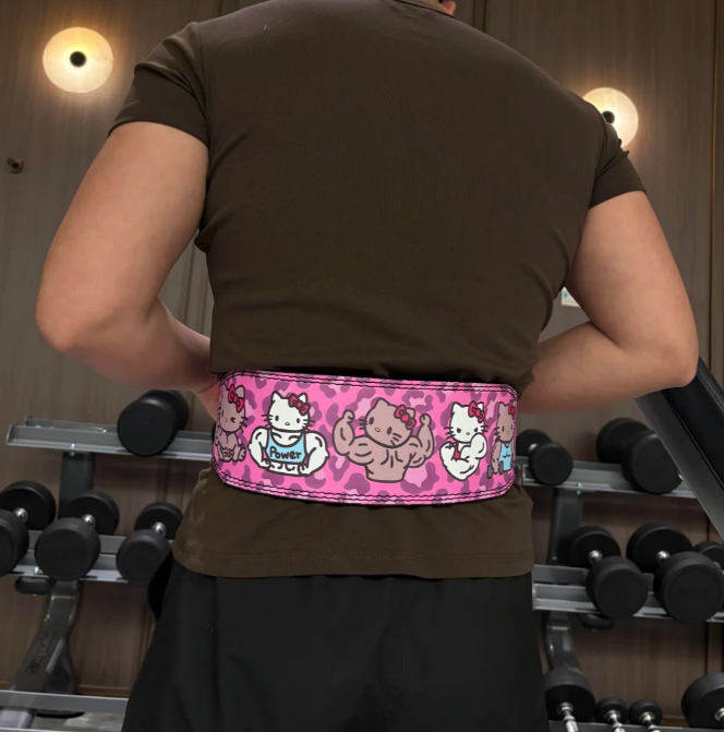 H K Weight Lifting PU Belt Leather Gym Belts Back Support