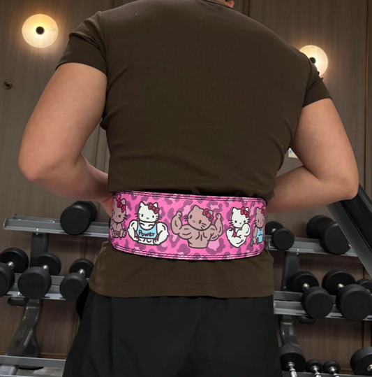 H K Weight Lifting PU Belt Leather Gym Belts Back Support