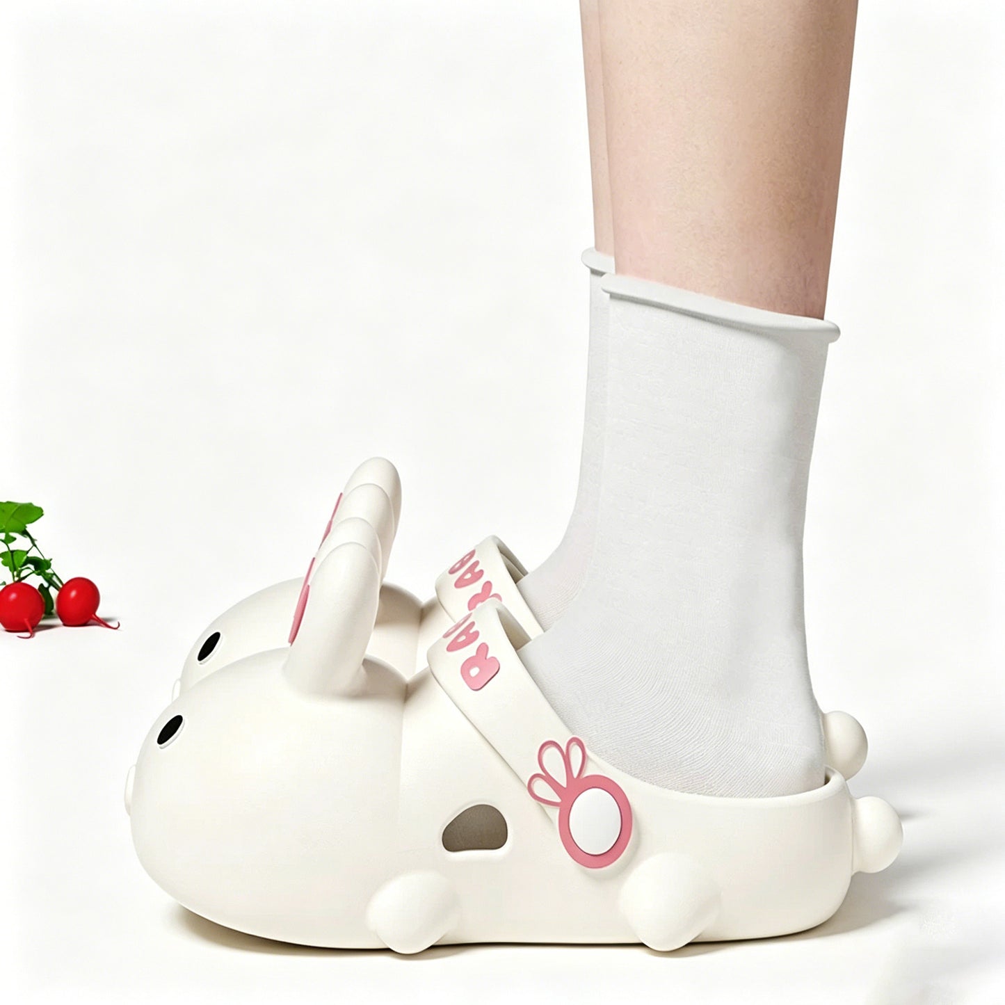 Cute bunny slippers, non-slip beach shoes