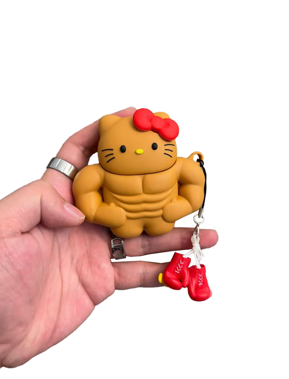 Hello Kitty Muscle Fitness Design Silicone Earphone Protector, Compatible with AirPods