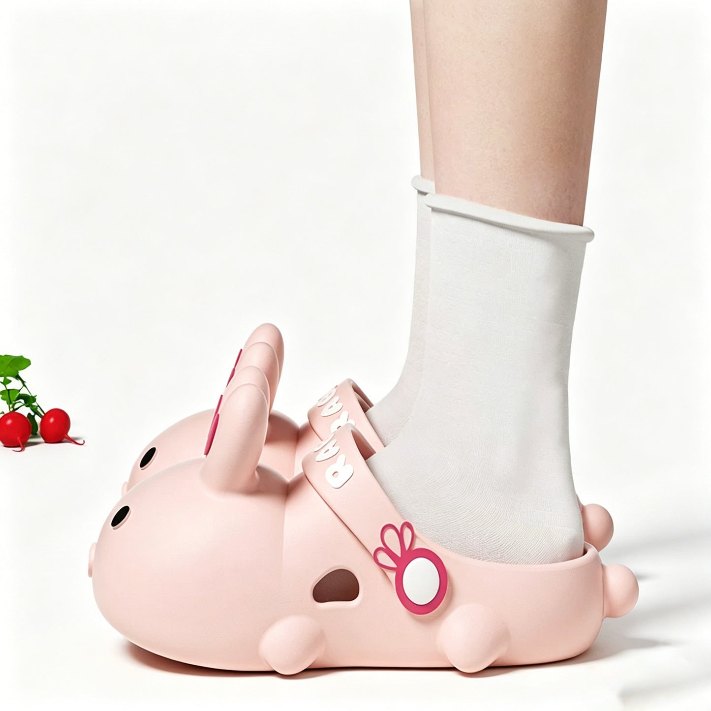 Cute bunny slippers, non-slip beach shoes