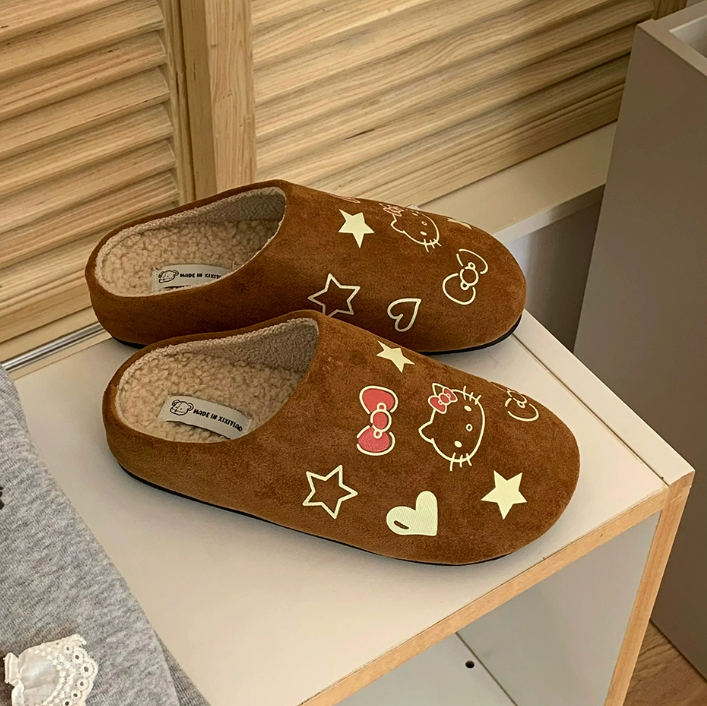 Hello Kitty plush warm slippers