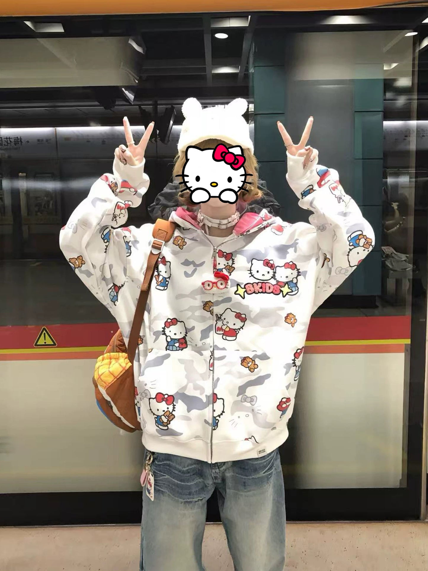 Hello Kitty Hoodie Autumn Jacket Casual Hoodie