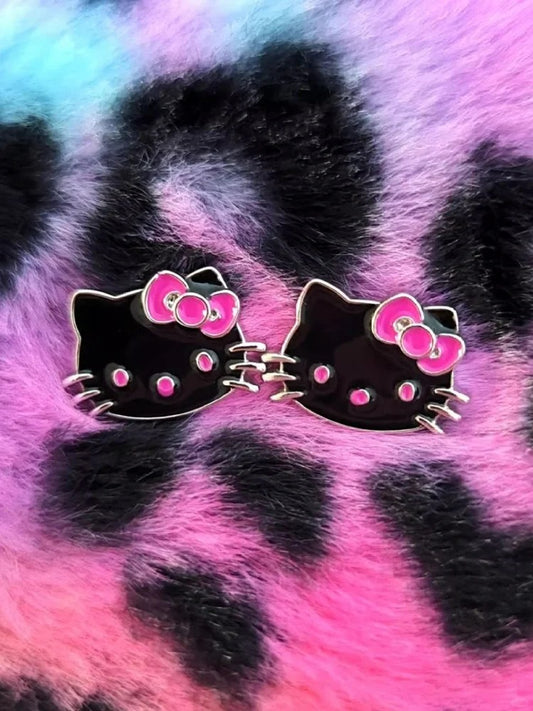 Black Hello Kitty  Earrings