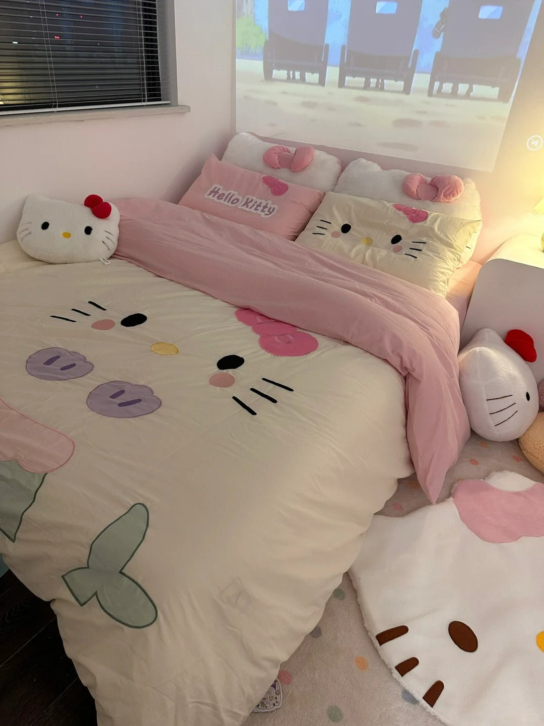 Hello Kitty Mermaid Cotton Bedding Sheet