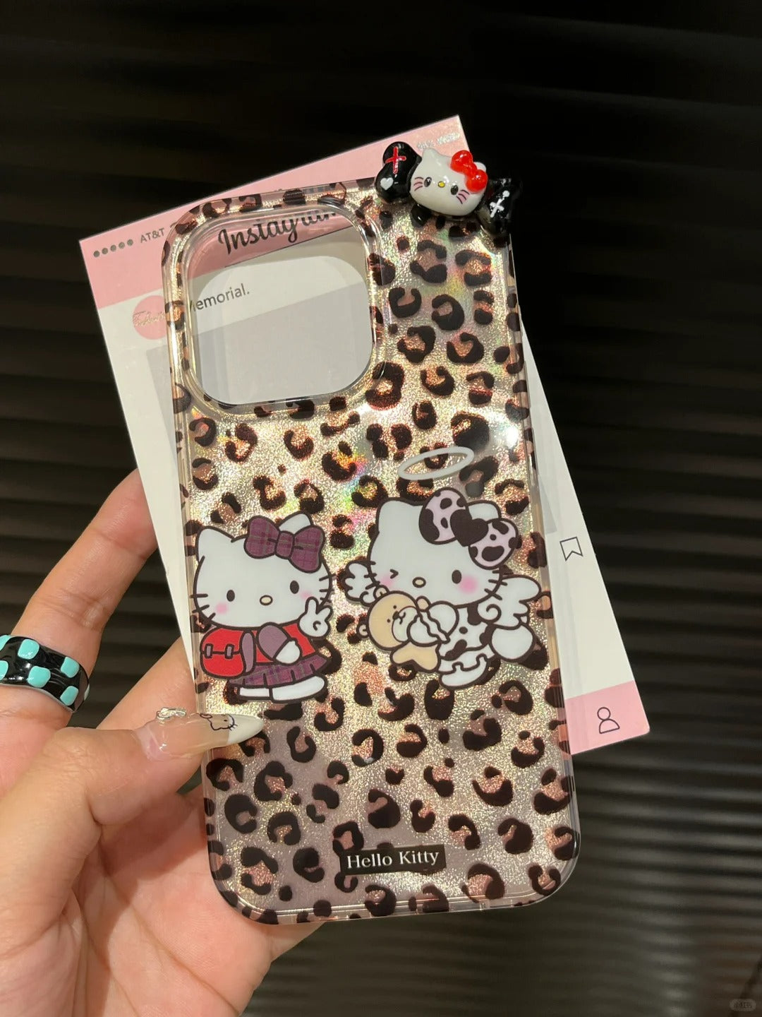 Hello Kitty Leopard print phone case