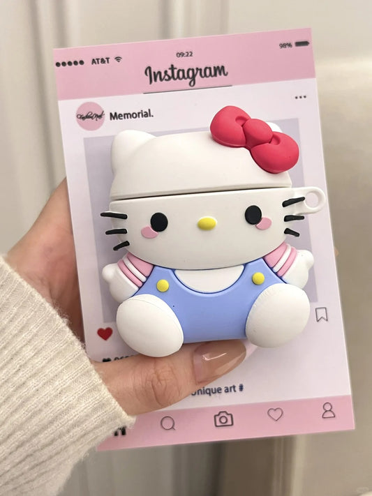 Hellokitty Shape Silicone AirPods Case