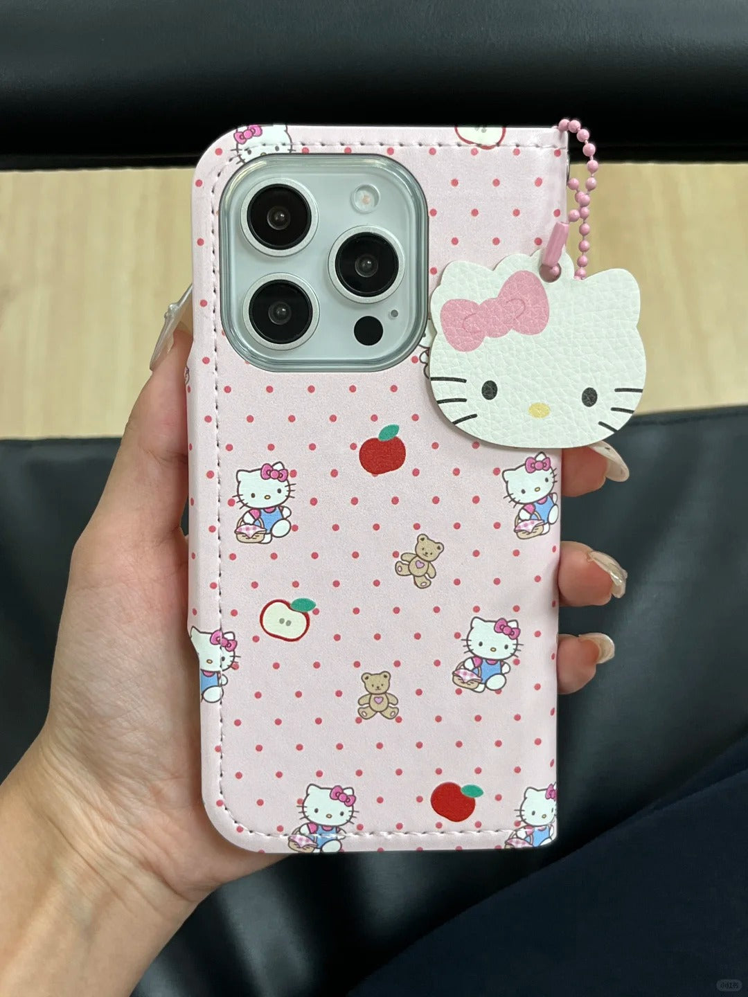 Hello Kitty Flip phone case with Card holder