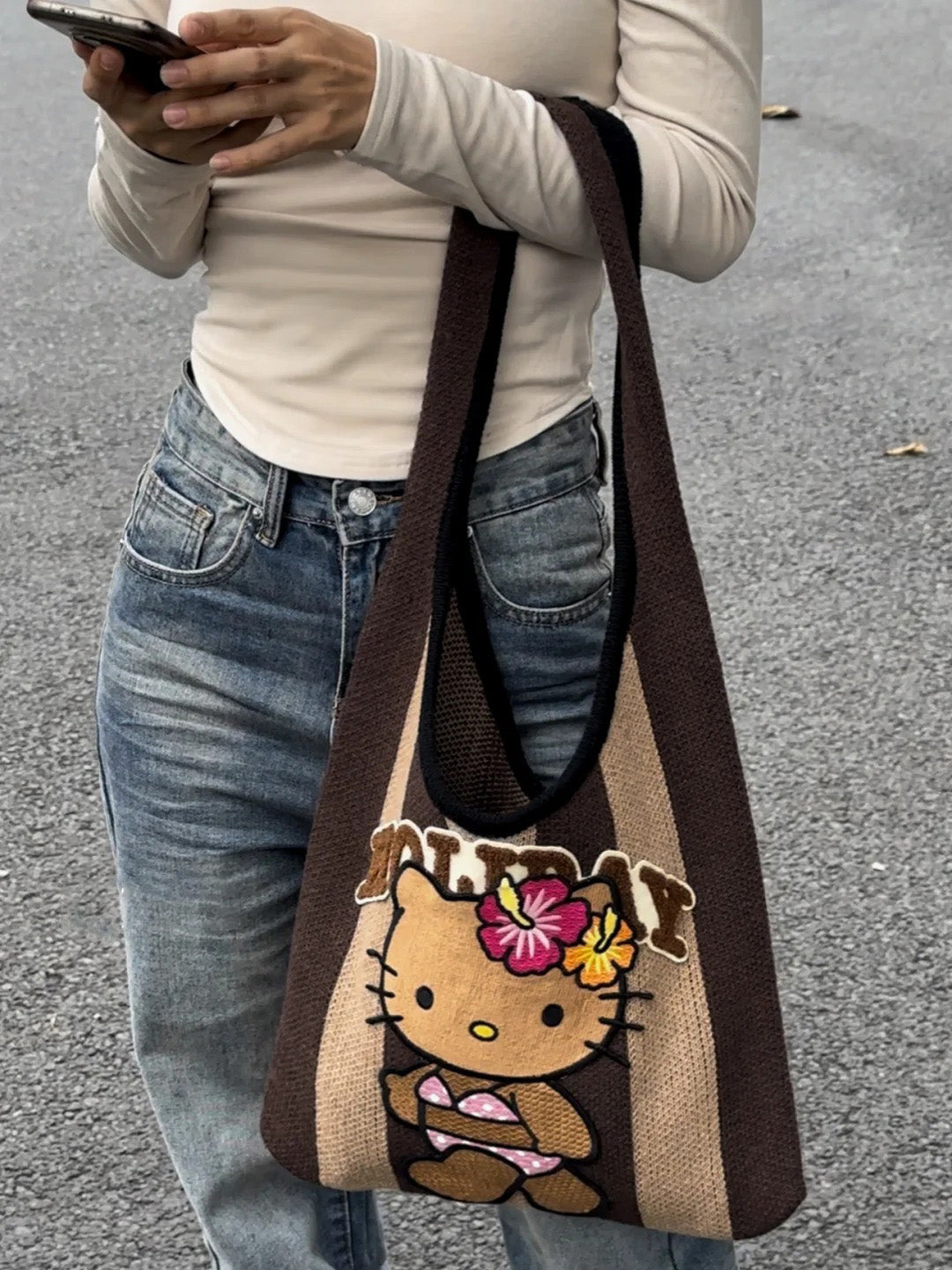 Hello Kitty Hawaii Knitted Bag