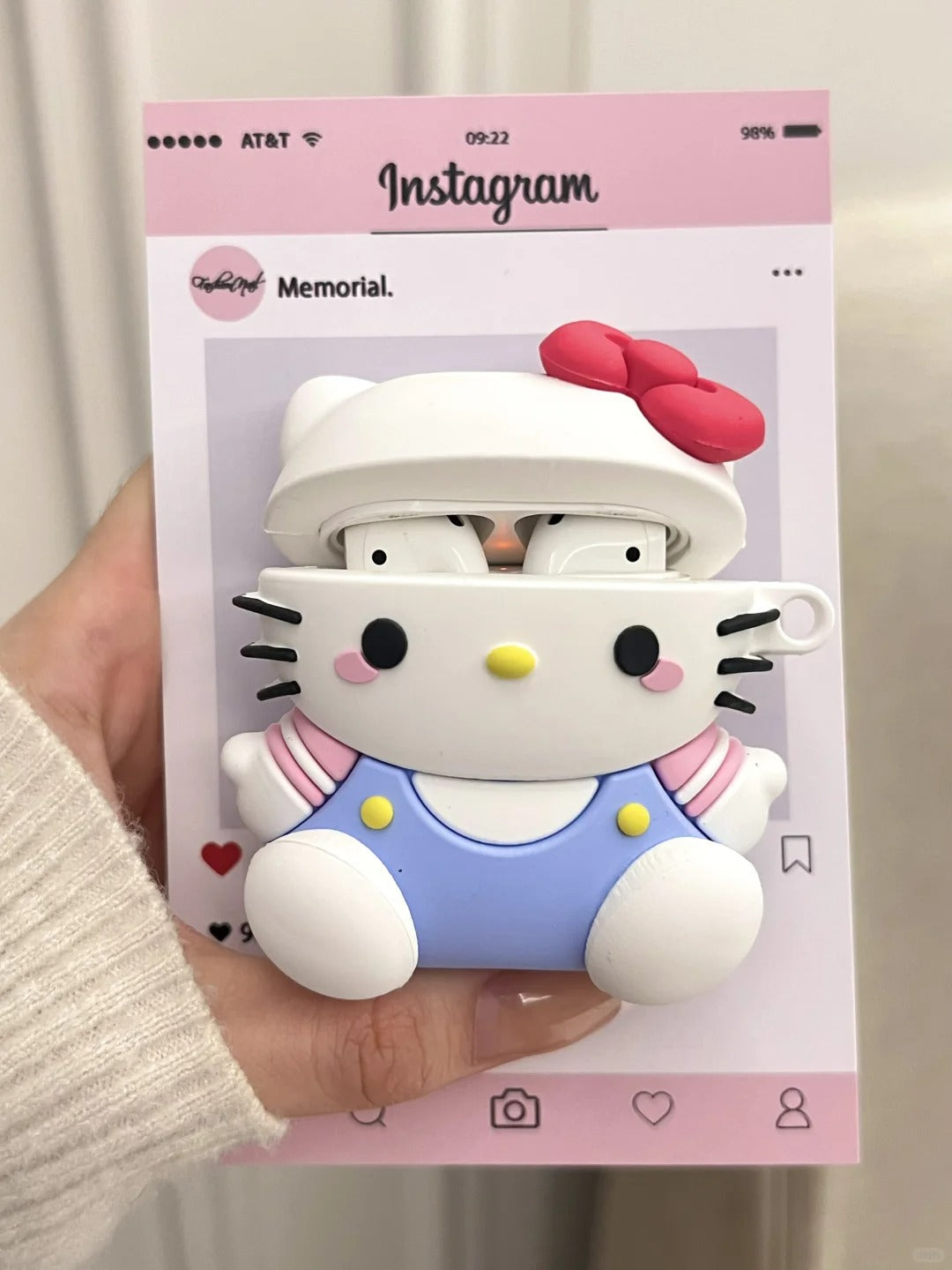 Hellokitty Shape Silicone AirPods Case