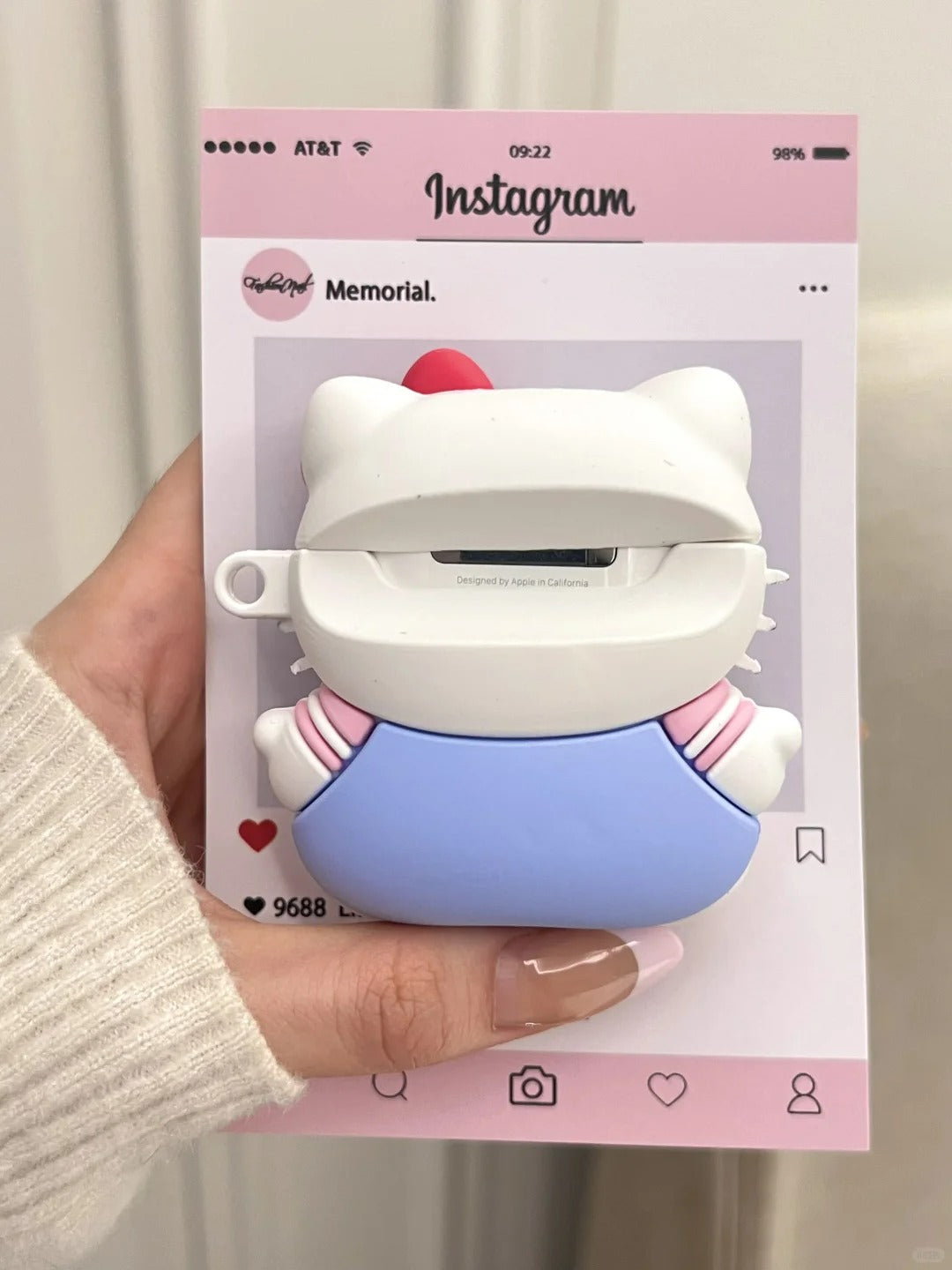 Hellokitty Shape Silicone AirPods Case