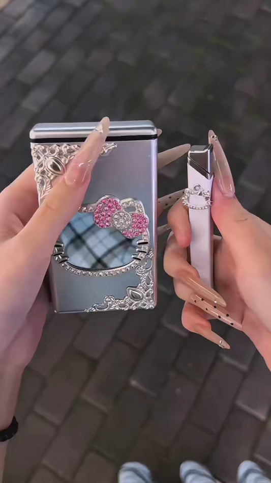 H K Mirror Case + Lighter set